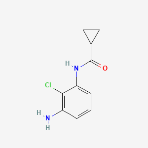 molecular formula C10H11ClN2O B13879156 N-(3-amino-2-chlorophenyl)cyclopropanecarboxamide 