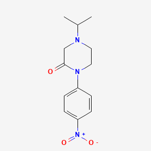 molecular formula C13H17N3O3 B13879161 4-Isopropyl-1-(4-nitrophenyl)piperazin-2-one CAS No. 925920-71-4