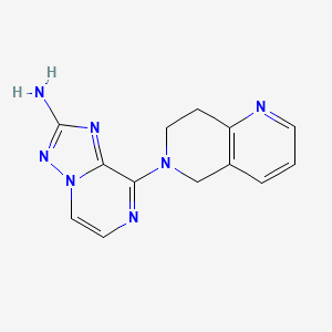 molecular formula C13H13N7 B13879174 8-(7,8-dihydro-5H-1,6-naphthyridin-6-yl)-[1,2,4]triazolo[1,5-a]pyrazin-2-amine 