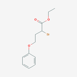 molecular formula C12H15BrO3 B13879175 Ethyl 2-bromo-4-phenoxybutanoate 