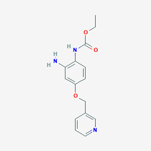 ethyl N-[2-amino-4-(pyridin-3-ylmethoxy)phenyl]carbamate