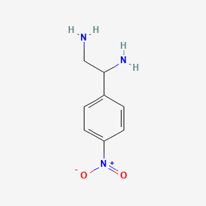 molecular formula C8H11N3O2 B13879189 1-(4-Nitrophenyl)ethane-1,2-diamine 