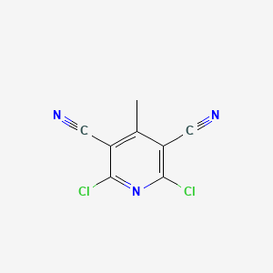 molecular formula C8H3Cl2N3 B13879196 2,6-Dichloro-4-methylpyridine-3,5-dicarbonitrile 