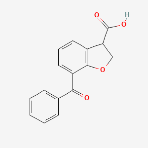 molecular formula C16H12O4 B13879217 7-Benzoyl-2,3-dihydro-1-benzofuran-3-carboxylic acid 