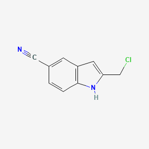 molecular formula C10H7ClN2 B13879251 2-(chloromethyl)-1H-indole-5-carbonitrile 