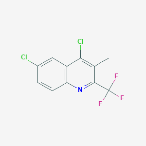 molecular formula C11H6Cl2F3N B13879255 4,6-Dichloro-3-methyl-2-(trifluoromethyl)quinoline 