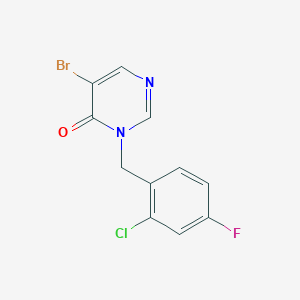 5-Bromo-3-[(2-chloro-4-fluorophenyl)methyl]pyrimidin-4-one