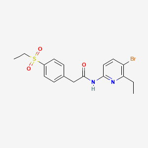 N-(5-bromo-6-ethylpyridin-2-yl)-2-(4-ethylsulfonylphenyl)acetamide