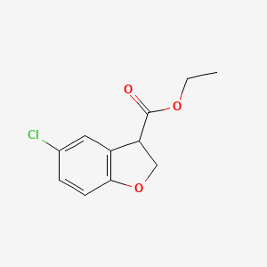 molecular formula C11H11ClO3 B13879302 Ethyl 5-chloro-2,3-dihydro-1-benzofuran-3-carboxylate CAS No. 93670-13-4