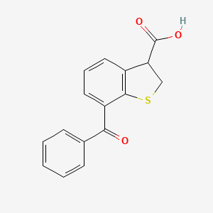 molecular formula C16H12O3S B13879311 7-Benzoyl-2,3-dihydro-1-benzothiophene-3-carboxylic acid 