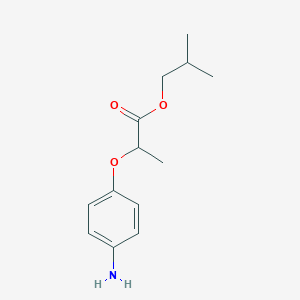 molecular formula C13H19NO3 B13879337 2-Methylpropyl 2-(4-aminophenoxy)propanoate 