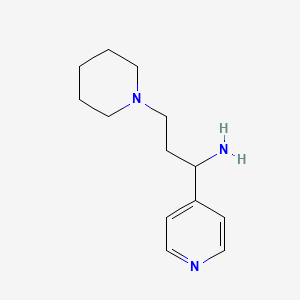 3-Piperidin-1-yl-1-pyridin-4-ylpropan-1-amine