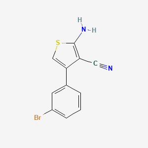 molecular formula C11H7BrN2S B13879345 2-Amino-4-(3-bromophenyl)thiophene-3-carbonitrile 