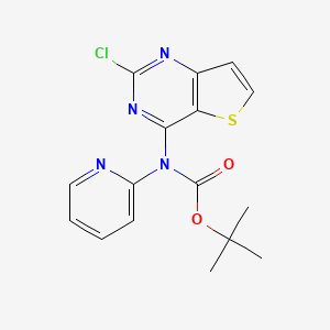 molecular formula C16H15ClN4O2S B13879363 tert-butyl N-(2-chlorothieno[3,2-d]pyrimidin-4-yl)-N-pyridin-2-ylcarbamate 