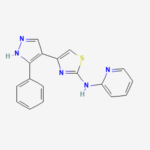 4-(5-phenyl-1H-pyrazol-4-yl)-N-pyridin-2-yl-1,3-thiazol-2-amine