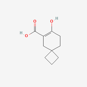 molecular formula C10H14O3 B13879390 7-Hydroxyspiro[3.5]non-7-ene-8-carboxylic acid 