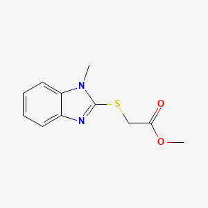 molecular formula C11H12N2O2S B13879407 methyl (1-methyl-1H-benzimidazol-2-ylsulfanyl)acetate 