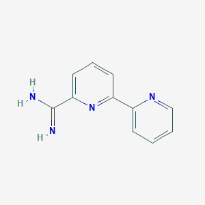 molecular formula C11H10N4 B13879426 [2,2'-Bipyridine]-6-carboximidamide 