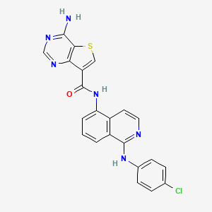 4-amino-N-[1-(4-chloroanilino)isoquinolin-5-yl]thieno[3,2-d]pyrimidine-7-carboxamide