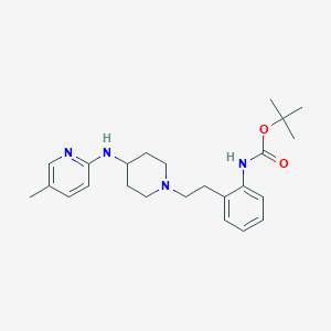 tert-butyl N-[2-[2-[4-[(5-methylpyridin-2-yl)amino]piperidin-1-yl]ethyl]phenyl]carbamate