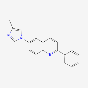 molecular formula C19H15N3 B13879450 6-(4-Methylimidazol-1-yl)-2-phenylquinoline 