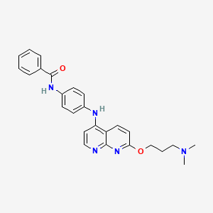 N-[4-[[7-[3-(dimethylamino)propoxy]-1,8-naphthyridin-4-yl]amino]phenyl]benzamide