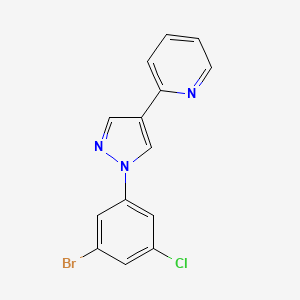 2-[1-(3-bromo-5-chlorophenyl)-1H-pyrazol-4-yl]pyridine