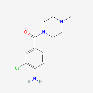 molecular formula C12H16ClN3O B13879499 (4-Amino-3-chlorophenyl)-(4-methylpiperazin-1-yl)methanone 