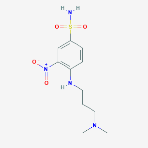 molecular formula C11H18N4O4S B13879502 4-[3-(Dimethylamino)propylamino]-3-nitrobenzenesulfonamide 