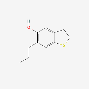 molecular formula C11H14OS B13879530 6-Propyl-2,3-dihydro-1-benzothiophen-5-ol 