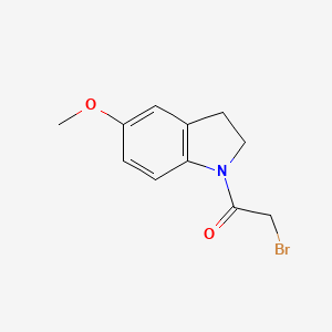 molecular formula C11H12BrNO2 B13879531 2-Bromo-1-(5-methoxy-2,3-dihydroindol-1-yl)ethanone 