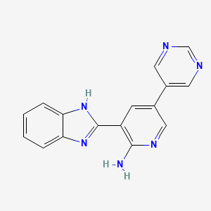 3-(1H-benzimidazol-2-yl)-5-pyrimidin-5-ylpyridin-2-amine