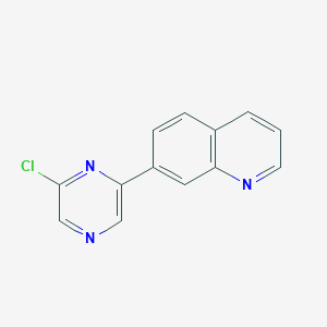 molecular formula C13H8ClN3 B13879558 7-(6-Chloropyrazin-2-yl)quinoline 