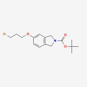 molecular formula C16H22BrNO3 B13879563 Tert-butyl 5-(3-bromopropoxy)-1,3-dihydroisoindole-2-carboxylate CAS No. 1007455-13-1