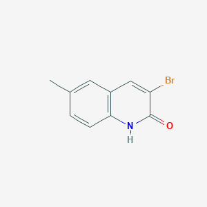 molecular formula C10H8BrNO B13879583 3-bromo-6-methyl-1H-quinolin-2-one 