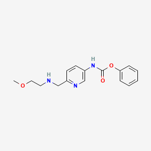 molecular formula C16H19N3O3 B13879597 phenyl N-[6-[(2-methoxyethylamino)methyl]pyridin-3-yl]carbamate 