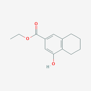 molecular formula C13H16O3 B13879610 Ethyl 4-hydroxy-5,6,7,8-tetrahydronaphthalene-2-carboxylate 