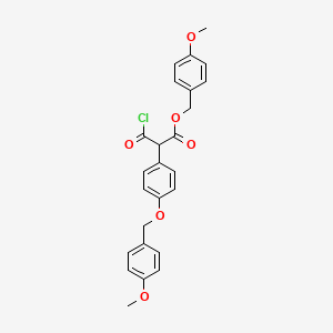 molecular formula C25H23ClO6 B13879629 (4-Methoxyphenyl)methyl 3-chloro-2-[4-[(4-methoxyphenyl)methoxy]phenyl]-3-oxopropanoate 