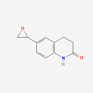 molecular formula C11H11NO2 B13879633 6-(oxiran-2-yl)-3,4-dihydro-1H-quinolin-2-one 