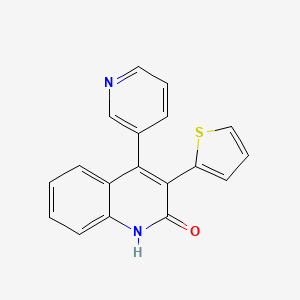 molecular formula C18H12N2OS B13879644 4-pyridin-3-yl-3-thiophen-2-yl-1H-quinolin-2-one 