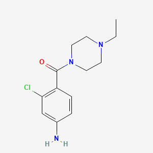 molecular formula C13H18ClN3O B13879673 (4-Amino-2-chloro-phenyl)-(4-ethylpiperazin-1-yl)-methanone CAS No. 853298-99-4