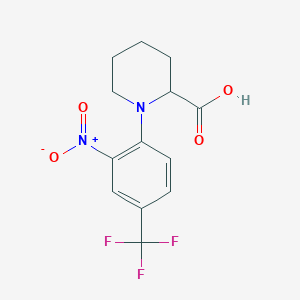 B1387968 1-[2-Nitro-4-(trifluoromethyl)phenyl]piperidine-2-carboxylic acid CAS No. 1219146-99-2
