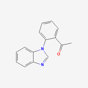 molecular formula C15H12N2O B13879685 1-[2-(Benzimidazol-1-yl)phenyl]ethanone CAS No. 25700-08-7