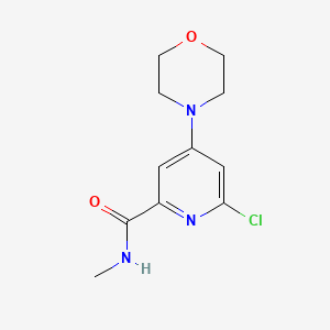 molecular formula C11H14ClN3O2 B13879693 6-chloro-N-methyl-4-morpholinopicolinamide 