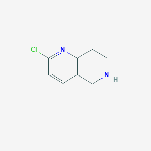 molecular formula C9H11ClN2 B13879701 2-Chloro-4-methyl-5,6,7,8-tetrahydro-1,6-naphthyridine 