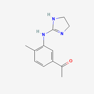 1-[3-(4,5-dihydro-1H-imidazol-2-ylamino)-4-methylphenyl]ethanone