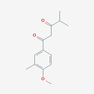 1-(4-Methoxy-3-methylphenyl)-4-methylpentane-1,3-dione