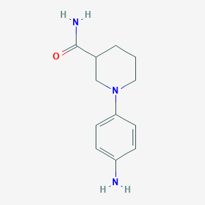 molecular formula C12H17N3O B13879724 1-(4-Aminophenyl)piperidine-3-carboxamide 