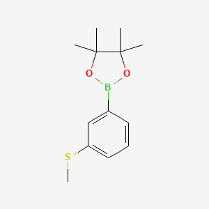 B1387974 4,4,5,5-Tetramethyl-2-(3-(methylthio)phenyl)-1,3,2-dioxaborolane CAS No. 710348-63-3