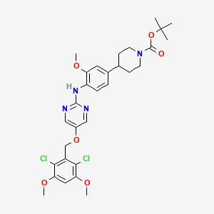 Tert-butyl 4-[4-({5-[(2,6-dichloro-3,5-dimethoxybenzyl)oxy]pyrimidin-2-yl}amino)-3-methoxyphenyl]piperidine-1-carboxylate